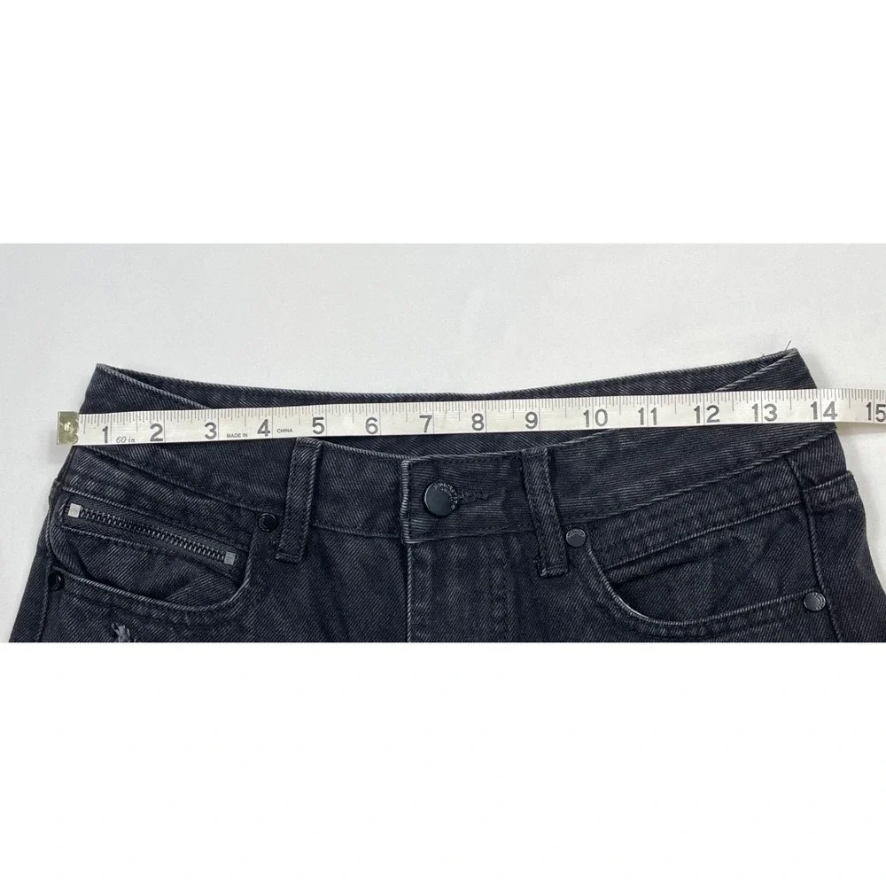 🔥 Rockstar Original Boys Sz 14 Black Distressed Cargo Jeans Raw Hem -Streetwear